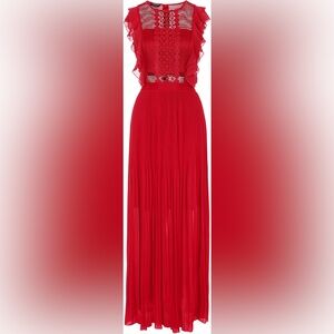 NEW WITH TAGS APART GLAMOUR RED EMBROIDERED EVENING WEDDING GUEST DRESS US 8